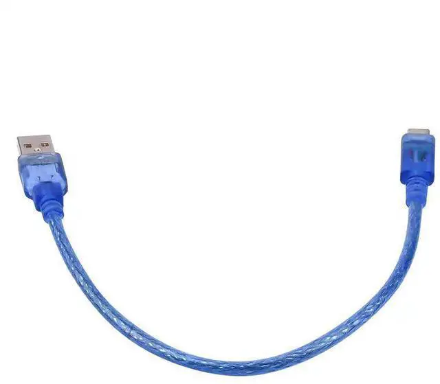 Alt view image 2 of 4 - Transparent blue type-c data cable, transparent charging cable, USB-to-Type-C data cable, 30cm mobile phone connection cable
