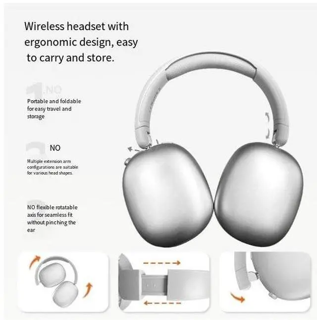 Alt view image 2 of 4 - The 2025 new true wireless over-ear Bluetooth headphones are painless when worn for a long time, fully cover the ears, have long battery life, and are sold directly by the manufacturer across borders
