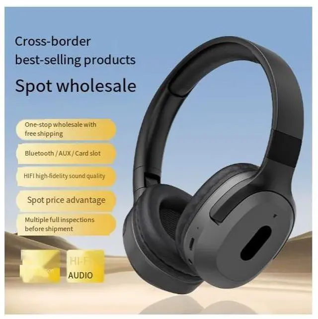 Alt view image 3 of 4 - Cross-border new bestseller wireless over-ear Bluetooth headphones with retractable subwoofers are available for wholesale from universal manufacturers for mobile phones