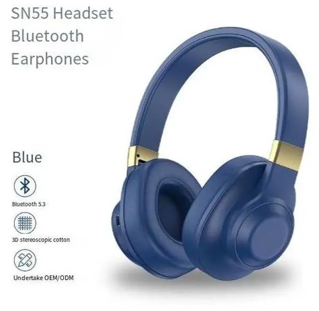 Alt view image 3 of 4 - Cross-border SN-55 over-ear headphones, full ear coverage, deep bass, ultra-long battery life, wireless Bluetooth, music manufacturer's private model