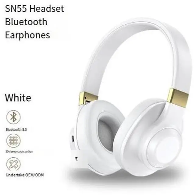 Alt view image 4 of 4 - Cross-border SN-55 over-ear headphones, full ear coverage, deep bass, ultra-long battery life, wireless Bluetooth, music manufacturer's private model
