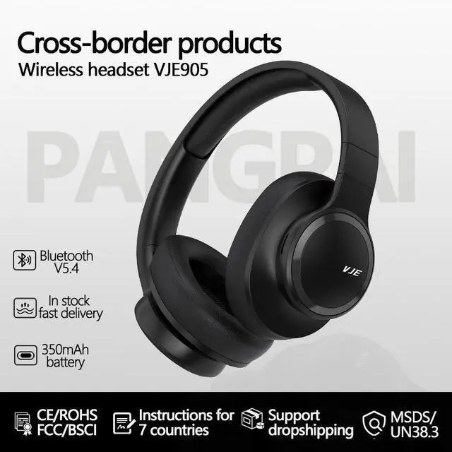 Alt view image 3 of 4 - Cross-border exclusive supply of over-ear Bluetooth headphones, full ear coverage, heavy bass, wireless high-quality headsets for foreign trade wholesale factory