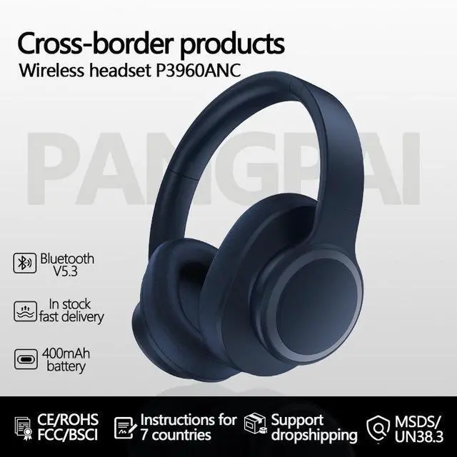 Alt view image 3 of 4 - Bestseller True ANC active noise cancellation over-ear Bluetooth headphones, full ear coverage, low weight music headphones, cross-border e-commerce 5.3