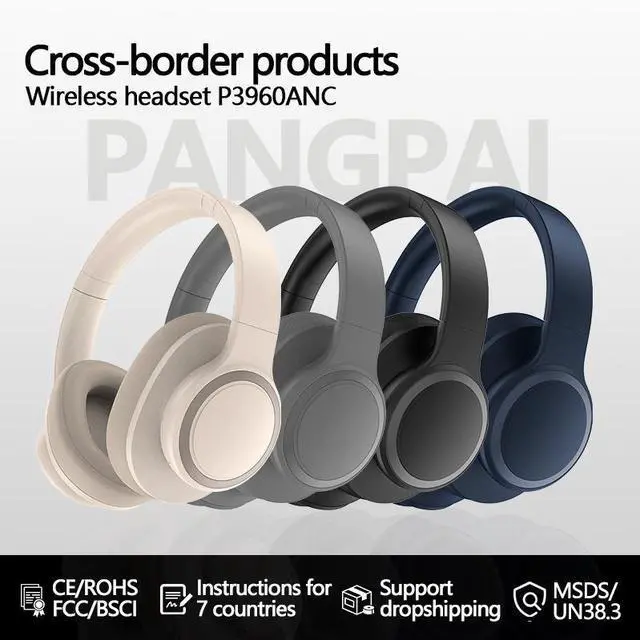 Alt view image 4 of 4 - Bestseller True ANC active noise cancellation over-ear Bluetooth headphones, full ear coverage, low weight music headphones, cross-border e-commerce 5.3