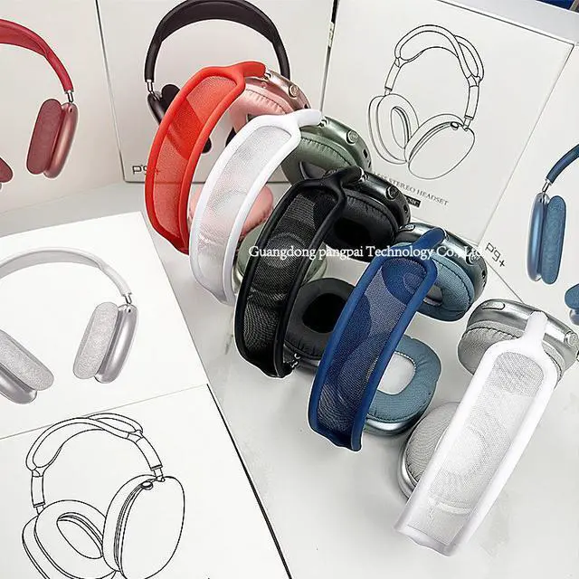 Alt view image 2 of 4 - Bestseller P9 mesh headshot over-ear Bluetooth headphones with deep bass true wireless card-in FM cross-border manufacturer in stock