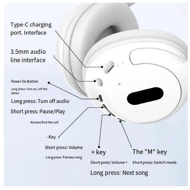 Alt view image 3 of 4 - New bestseller Bluetooth headphones, over-ear ultra-long battery wireless mobile phone headphones, universal manufacturer in stock wholesale, cross-border
