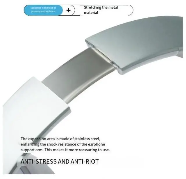 Alt view image 3 of 4 - Wireless headphones, over-ear Bluetooth headphones, full ear coverage, ultra-long battery life, music student headsets, foreign trade, in stock, factory