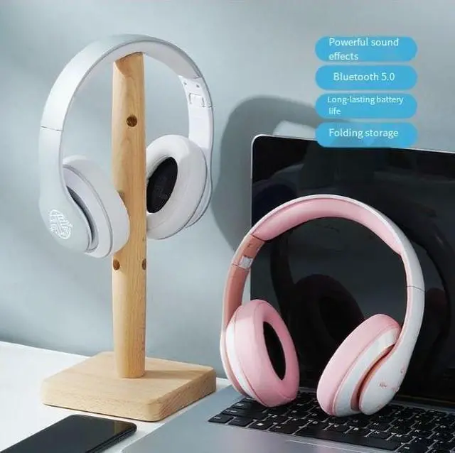 Alt view image 4 of 4 - Wireless headphones, over-ear Bluetooth headphones, full ear coverage, ultra-long battery life, music student headsets, foreign trade, in stock, factory