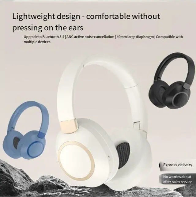 Alt view image 3 of 4 - The new true ANC active noise-cancelling over-ear headphones from the manufacturer are in cross-border stock with long-lasting wireless music and Bluetooth 5.4