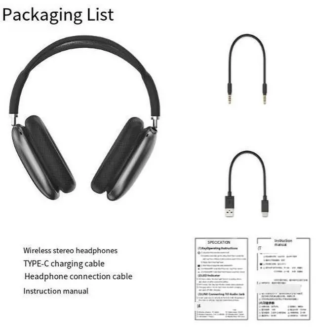 Alt view image 2 of 4 - The new upgraded Bluetooth 5.4 over-ear headphones feature a mesh headshot and true wireless knob keys for FM music
Cross-border manufacturer