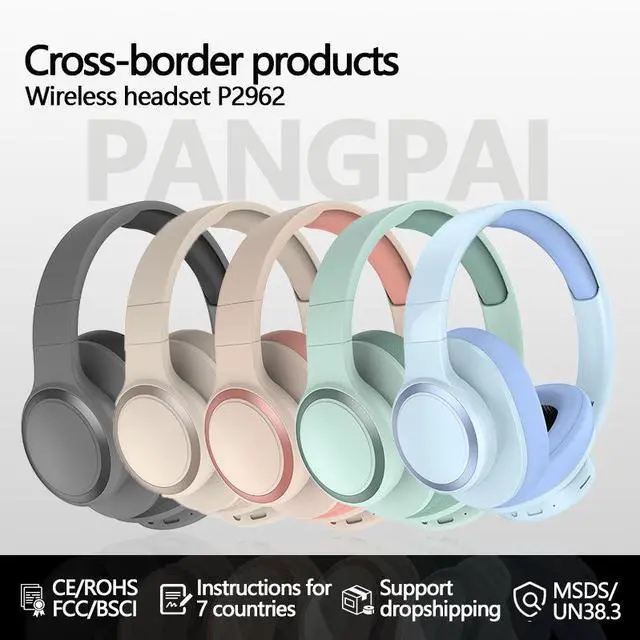 Alt view image 3 of 4 - P2962 manufacturer's private model over-ear headphones wireless Bluetooth music subwoofer game type-c in stock wholesale