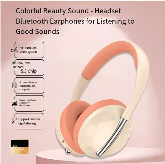 Alt view image 4 of 4 - Cross-border true wireless over-ear Bluetooth headphones, stereo full ear cups, music FM, manufacturer's in-stock private mold headsets