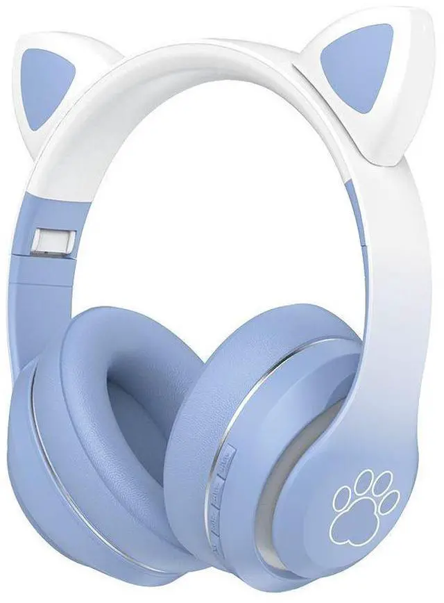 Main image of Wholesale private molds of cross-border bestseller SN36M over-ear Bluetooth headphones with wireless light-emitting gradient cat ear bands and FM headsets