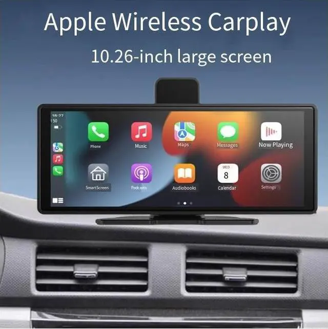 Alt view image 2 of 4 - 10.26-inch carplay in-car mp5 multimedia player auto screen projection dashcam with navigation 7-inch CARPLAY+ touchscreen + 4K front and 1K rear dual recording dashcam