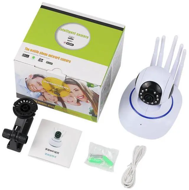 Alt view image 4 of 4 - A1 infrared night vision camera, WiFi moving head, 360 Wireless high-definition two-way intercom security camera