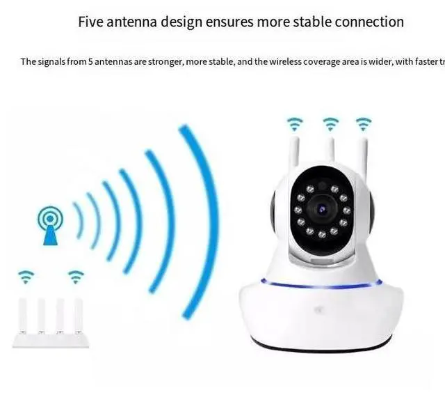 Alt view image 2 of 4 - A1 infrared night vision camera, WiFi moving head, 360 Wireless high-definition two-way intercom security camera
