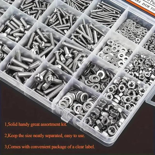 Alt view image 2 of 4 - 600 pieces of 304 stainless steel button head hex socket screw nut washer set M2, M3, M4, M5 are selling well across borders