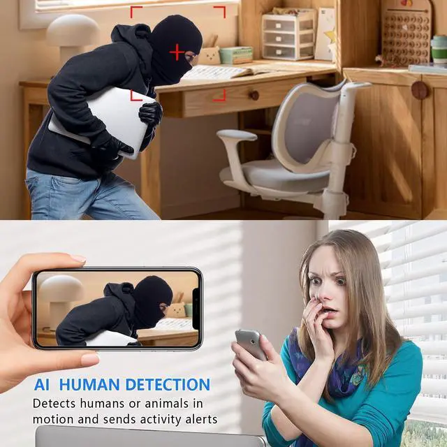 Alt view image 4 of 7 - Smallest Wireless Wifi Battery Camera,HD1080P Portable Security Camera with Video Recording Live Feed,Baby Monitor With Night Vision,Motion Detection,Remote Viewing for Security with iOS Android APP