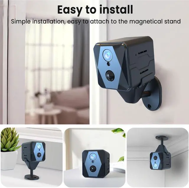 Alt view image 4 of 7 - Hidden Camera, 2K HD Mini Camera, Spy Camera with Cloud & SD Storage, 30-Day Standby Time Small Camera, Cameras for Home Security AI Motion Detection