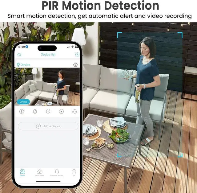 Alt view image 7 of 7 - Hidden Camera, 2K HD Mini Camera, Spy Camera with Cloud & SD Storage, 30-Day Standby Time Small Camera, Cameras for Home Security AI Motion Detection
