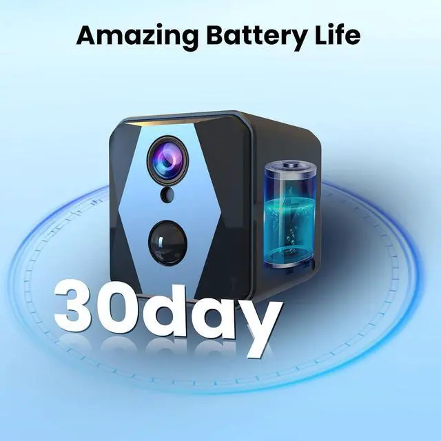 Alt view image 6 of 7 - Hidden Camera, 2K HD Mini Camera, Spy Camera with Cloud & SD Storage, 30-Day Standby Time Small Camera, Cameras for Home Security AI Motion Detection