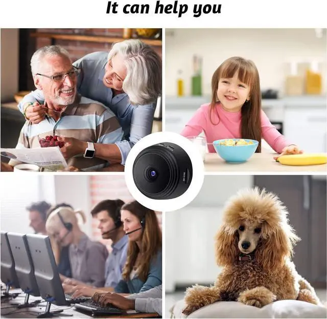 Alt view image 5 of 6 - Spy Camera Hidden Camera, MiNi WiFi Wireless Camera with Motion Detection and Night Vision, App Control, Cloud Storage and SD Storage for Pet, Baby and Babysitter Monitoring-Black