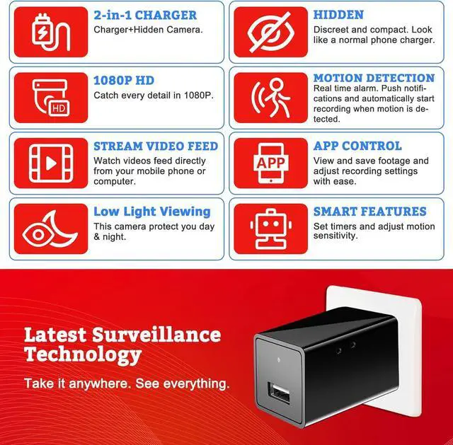 Alt view image 5 of 6 - Spy Camera 1080P HD WiFi with Motion Detection Remote App Control Micro Small Hidden Wireless Indoor Secret Camera Mini Nanny Spy Cam for Home Office Security and Surveillance Monitor Video Camera