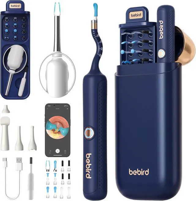 Main image of Bebird Earsight Plus R37R Ear Cleaning Camera Wax Removal Tool kit, Flexible Ear Scope Otoscope Camera Light, Visual Ear Picker Wireless Earwax Remover Tweezers for Adults & Kids