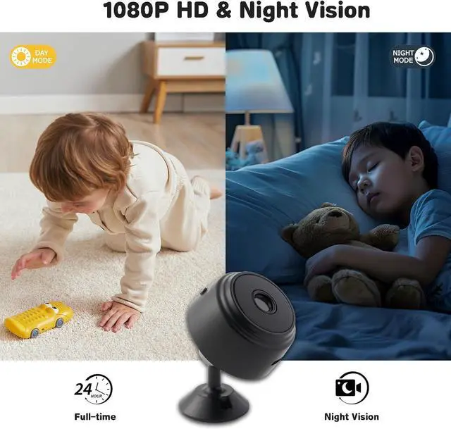 Alt view image 3 of 6 - Hidden Cameras -WiFi Wireless -Nanny Cam -1080P HD Security Camera-Best Mini -Car Cameras for Surveillance-Surveillance Camera with Motion
