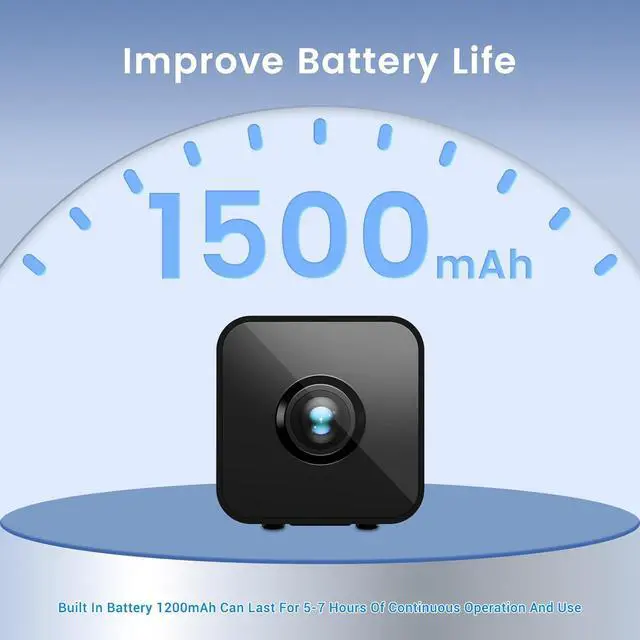 Alt view image 3 of 7 - 4K WIFI Home Security Camera Wireless Mini Indoor Hidden Spy Camera 4K HD With Night Vision Function, Motion Detection Application Built-in Battery Cat And Dog Camera For Home Security Dog Pet Camera