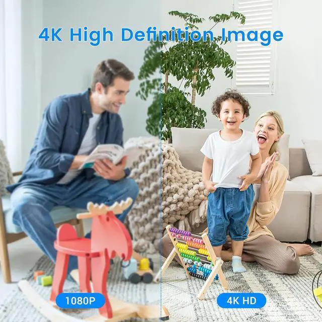 Alt view image 5 of 7 - 4K WIFI Home Security Camera Wireless Mini Indoor Hidden Spy Camera 4K HD With Night Vision Function, Motion Detection Application Built-in Battery Cat And Dog Camera For Home Security Dog Pet Camera