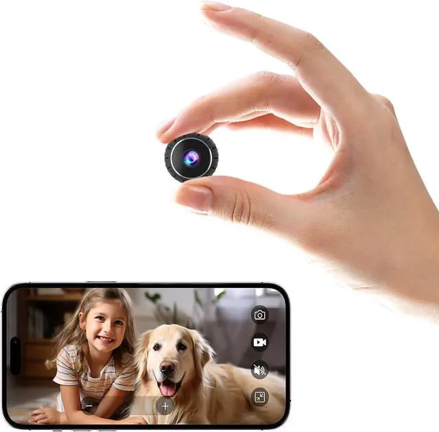 Main image of 2K Mini Camera, HD Hidden Camera, WiFi Wireless Nanny Cam for Pet, Baby, Office Security, Micro Small Monitor Camera with App Control, Cloud Storage & SD Storage