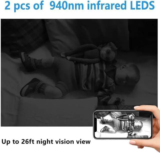 Alt view image 3 of 7 - Smallest Wireless WiFi Hidden Camera,HD1080P Video Recording Live Feed,Portable Camera,Nanny Cam,Baby Monitor with Night Vision,Motion Detection,Cloud Storage,Remote Viewing for iOS Android Phone APP