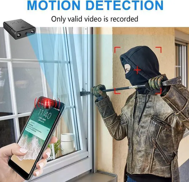 Alt view image 6 of 7 - Smallest Wireless WiFi Hidden Camera,HD1080P Video Recording Live Feed,Portable Camera,Nanny Cam,Baby Monitor with Night Vision,Motion Detection,Cloud Storage,Remote Viewing for iOS Android Phone APP