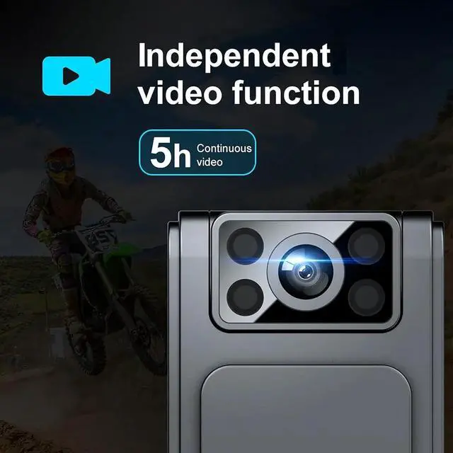 Alt view image 4 of 6 - Mini Body Camera Video Recorder, 1080P Small Portable Wearable Hidden Cameras with Clip & Night Vision, Micro Pocket Body Worn Cam for Sport, Pet, Home Office, Security, Work Records(NO WiFi & APP)