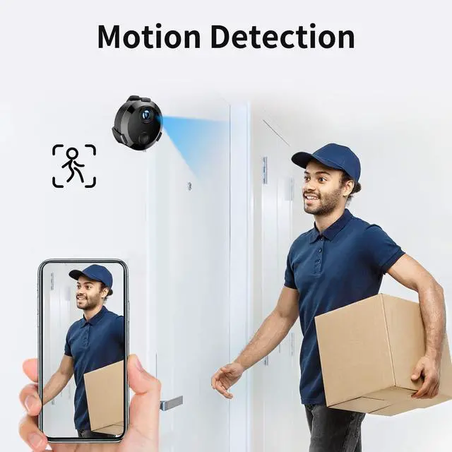 Alt view image 6 of 6 - 1080P HD WiFi Security Camera -Hidden Cameras - WiFi Mini Camera - Spy Cam-Indoor Nanny Cam -Home Security for Pet/Baby/Nanny with App - Surveillance Cameras with Motion Detection and Night Vision