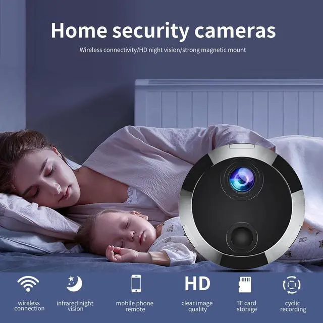 Alt view image 3 of 6 - 1080P HD WiFi Security Camera -Hidden Cameras - WiFi Mini Camera - Spy Cam-Indoor Nanny Cam -Home Security for Pet/Baby/Nanny with App - Surveillance Cameras with Motion Detection and Night Vision