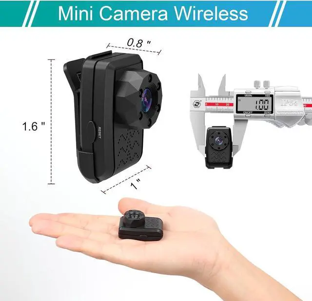 Alt view image 4 of 7 - Mini Camera Wireless with 1080P Small Surveillance Cameras Back Clip Wearable Video Recorder with IR Night Vision Little Body Cam for Indoor Home Security -No Built-in Battery