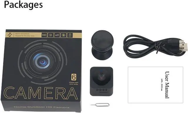Alt view image 6 of 6 - Hidden Camera Wireless, HD Mini spy Camera for Office& Home Security Small Hidden Camera with Night Vision Compatible with iOS & Android