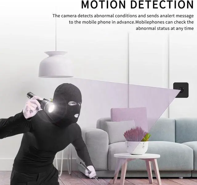 Alt view image 4 of 6 - Hidden Camera Wireless, HD Mini spy Camera for Office& Home Security Small Hidden Camera with Night Vision Compatible with iOS & Android