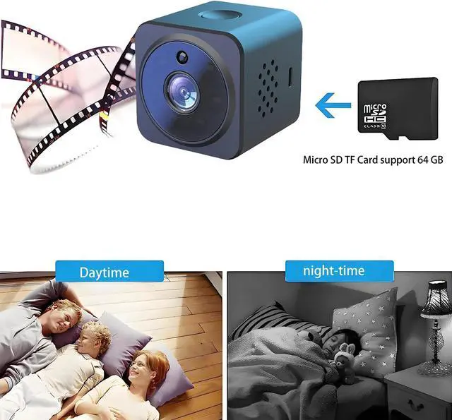 Alt view image 3 of 6 - Hidden Camera Wireless, HD Mini spy Camera for Office& Home Security Small Hidden Camera with Night Vision Compatible with iOS & Android