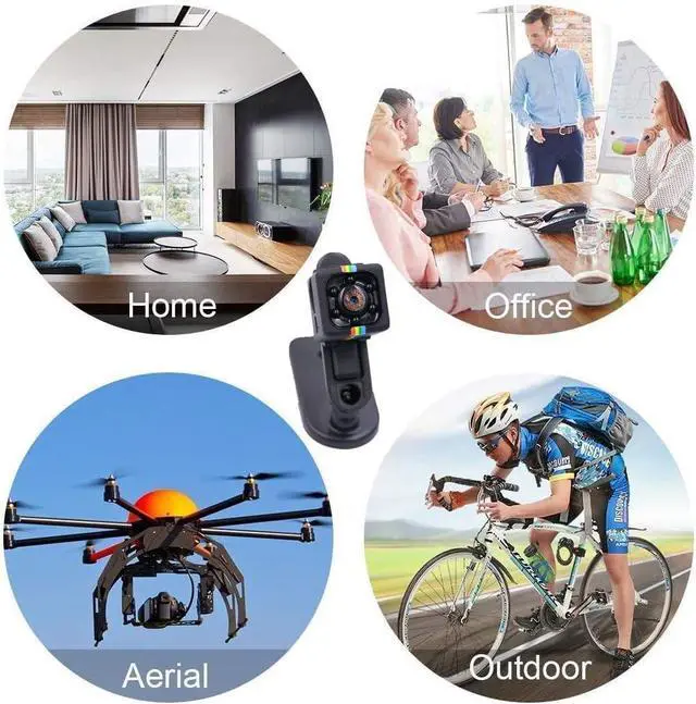Alt view image 4 of 6 - Spy Camera Hidden Camera, Portable Tiny Rechargeable Battery Powered HD 1080P Mini Camera, Night Vision Motion Activated Micro Digital Body Nanny Cam for Home Office Car Drone