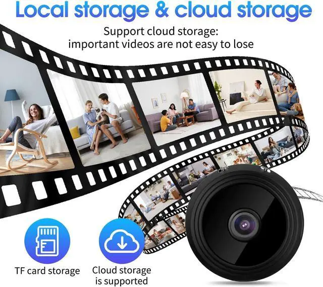 Alt view image 3 of 6 - Mini Hidden Camera Indoor, WiFi Wireless Small Camera, Home Security Camera for Pet, Baby with Motion Detection, Night Vision, App Control