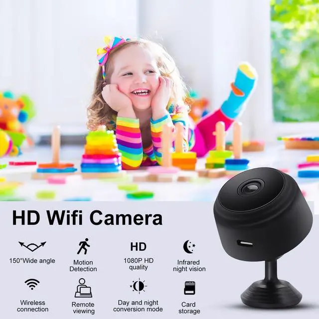 Alt view image 5 of 6 - Hidden Camera, 1080P HD WiFi Camera - Mini Nanny Cam with Night Vision & Motion Detection - Indoor/Outdoor Wireless Security Camera for Home, Car, Baby & Pet Monitoring(Black)