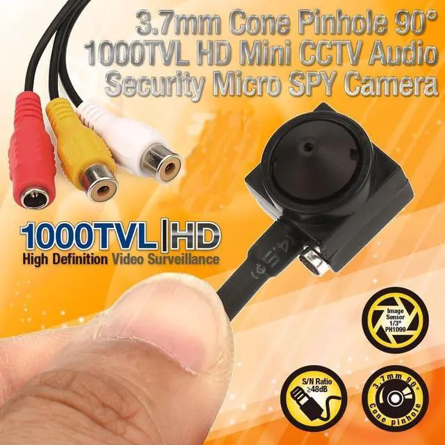 Alt view image 2 of 7 - Vanxse® CCTV Hd Mini Spy Pinhole Security Camera 1000tvl Hidden Mini CCTV Surveillance Camera Indoor/Outdoor (VS-TN007)
