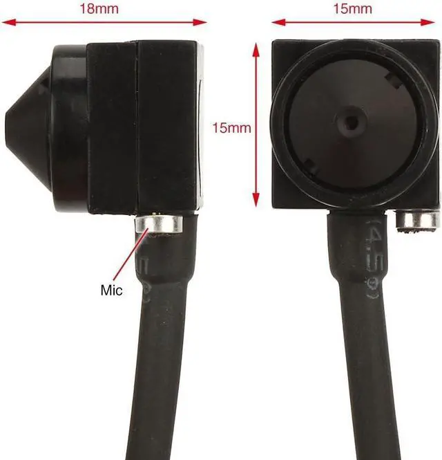 Alt view image 5 of 7 - Vanxse® CCTV Hd Mini Spy Pinhole Security Camera 1000tvl Hidden Mini CCTV Surveillance Camera Indoor/Outdoor (VS-TN007)