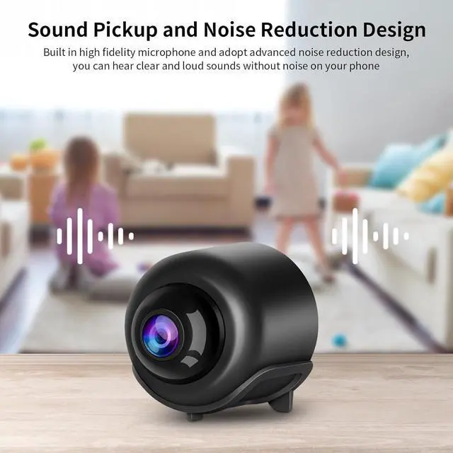 Alt view image 5 of 7 - VSTARCAM Tiny WiFi Camera for Home Security 1Pcs, 3MP Portable HD Night Vision Motion Detection Remote Surveillance 120° Wide Angle Camera, Baby Monitor Small Motion Activated Camera Use with Wire
