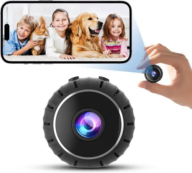 Main image of Mini Hidden Camera, Wireless Spy Camera for Home Security, 1080p HD Small Camera with Night Vision, Nanny Cam Suitable for Pets, Babies, Rooms or doorways