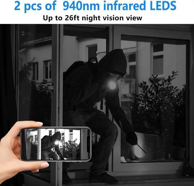 Alt view image 2 of 7 - Smallest Wireless Wifi Camera,HD1080P Mini Security Camera with Video Recording Live Feed,Baby Monitor,Pet Camera With Night Vision,Motion Detection,Remote Viewing for Security with iOS Android APP