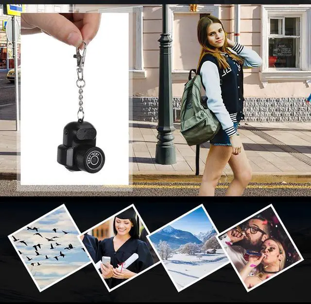 Alt view image 4 of 7 - Mini Keychain Camera 1080p Mini Photo Video Camera Retro Portable Micro Video Camcorder with 100 Mins Long Battery Life for Travel Study Recording (No Memory Card)